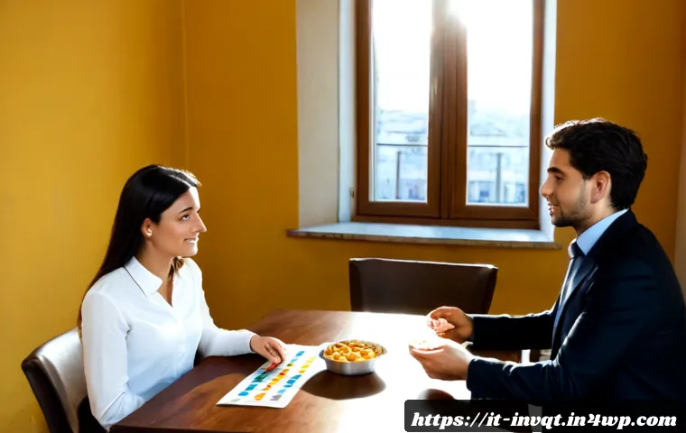 Home 10 리스크 성향에 따른 생애주기 투자 전략 - Photorealistic Italian financial advisor meeting with a young professional couple in a bright Milan ...